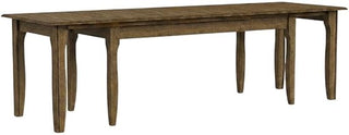 Starlight Canyon Home Toasted Java 3-Leaf Extension Dining Table, Asian Hardwood, Distressed Finish, Seats 10, Transitional Style