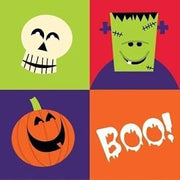 Creative Converting Spooky Friends Halloween Beverage Napkins 18 Per Pack