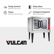 VULCAN Silver / Single Deck | 208V / 7.4 cubic_feet Convection Ovens