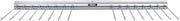 H A Sparke Company SRK-4 Kitchen Utensil Rack 48" Long, 16 Hangers