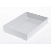 Small Display Tray White Melamine - 9 3/4"L x 6 3/4"W x 1/2"H by HUBERT – 9.8" x 6.8" x 0.5", Melamine, White, Model H0275-WHITE