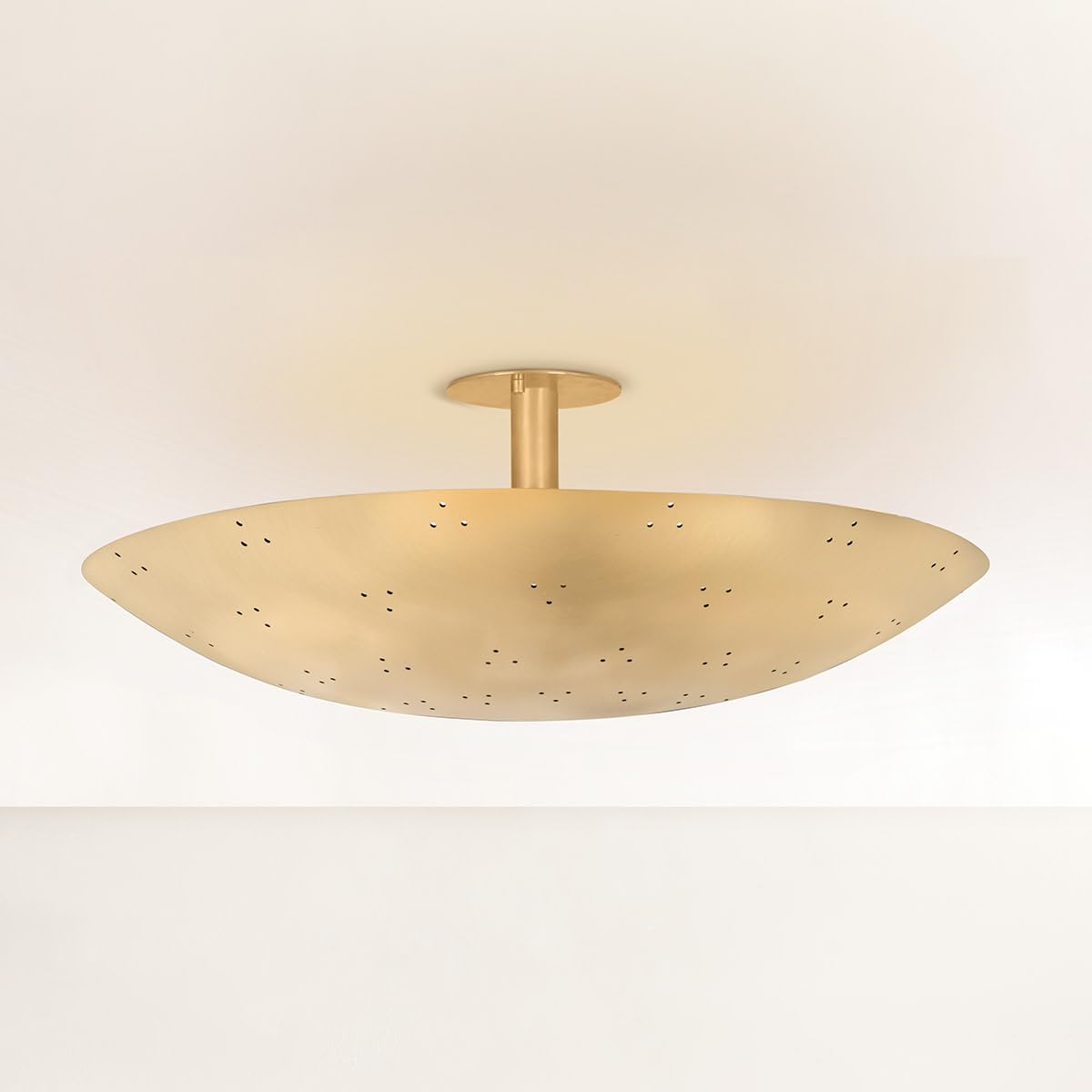 Bern Three Light Flush Mount Vintage Brass/Bronze by Lighting Design – Available in two sizes, Brass, Vintage Brass/Bronze, Model 8728-VB/BRZ