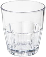 G.E.T. 9955-1-CL Heavy-Duty Shatterproof Faceted Plastic Tumbler, 5.5 Ounce, Clear (Set of 12)