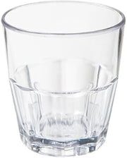 G.E.T. 9955-1-CL Heavy-Duty Shatterproof Faceted Plastic Tumbler, 5.5 Ounce, Clear (Set of 12)