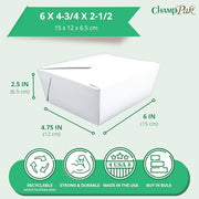 SOUTHERN CHAMPION TRAY White / 6" x 4-3/4" x 2-1/2" / 6.0 liters Boxes