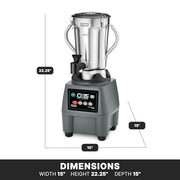 Waring Stainless Steel Jar CB15SF / 1 Gallon / Black Countertop Blenders
