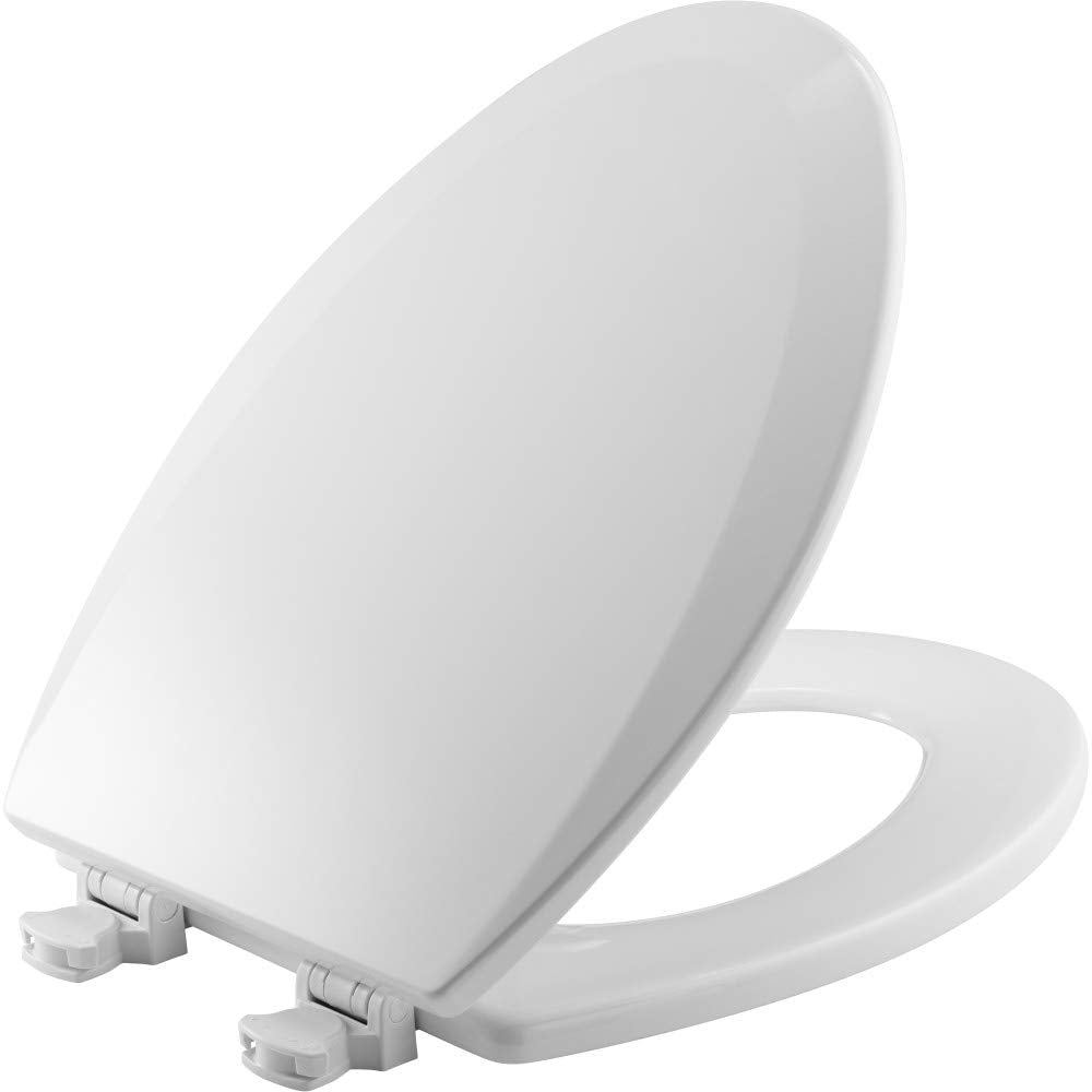 CHURCH 585EC 000 Toilet Seat with Easy Clean & Change Hinge by Bemis – Plastic, White