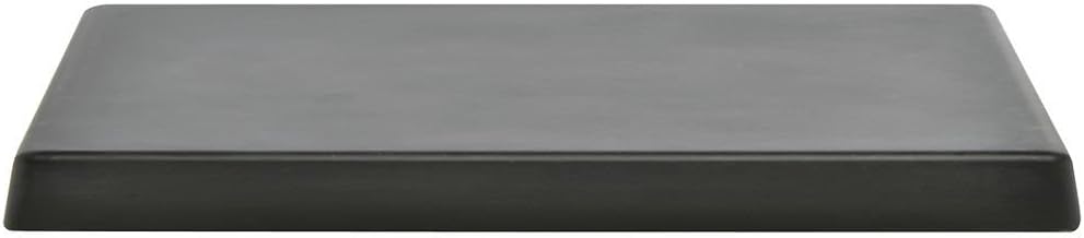 HUBERT Display Riser Rectangular Black Melamine and Bamboo - 10"L x 6"W x 1"H