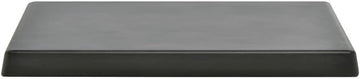 HUBERT Display Riser Rectangular Black Melamine and Bamboo - 10"L x 6"W x 1"H