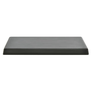 Display Riser Rectangular Black Melamine and Bamboo - 10"L x 6"W x 1"H by HUBERT – Plastic, Black, Model H0056-BLACKMELA