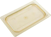 Cambro 40HPC150 Amber 1/4 Size Flat H-Pan Cover Without Handle