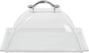 HUBERT 1/2 Size Clear Plastic Solid Dome Cover for PanAramics Pan - 12"L x 10"W x 6"H
