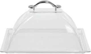 HUBERT 1/2 Size Clear Plastic Solid Dome Cover for PanAramics Pan - 12"L x 10"W x 6"H
