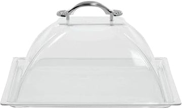 HUBERT 1/2 Size Clear Plastic Solid Dome Cover for PanAramics Pan - 12"L x 10"W x 6"H