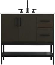 Elegant Kitchen and Bath 36" Single Bathroom Vanity in Mocha Brown