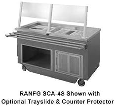 RANFG SCA-6S RanServe Mobile Refrigerated Cold Food Table 86"L, 6 Pan Size with Open Base & Fiberglass Body