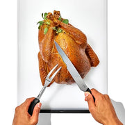 OXO Carving Set / 2 Piece Set / Black and Stainless Steel Carving Sets