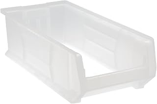 QUANTUM STORAGE SYSTEMS K-QUS952CL-1 Plastic Storage Stacking Hulk Container, 23-7/8 inch x 11 inch x 7 inch, Clear