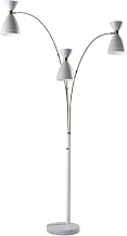 Adesso Oscar 3-Arm Arc Lamp White & Antique Brass Brass,White