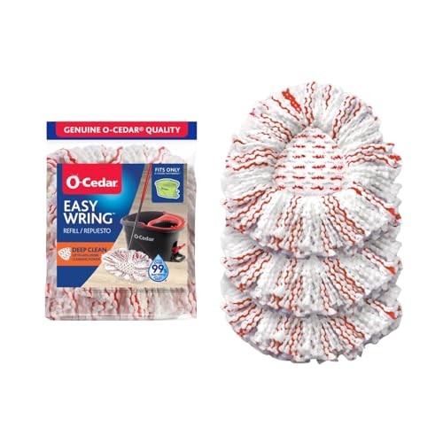 O-Cedar White / Deep Clean Refill (3-Pack) / 1 Count (Pack of 3) Replacement Mop Pads