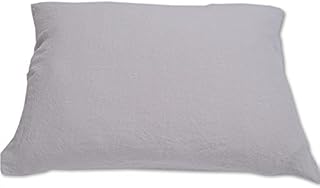 LinenMe Stone Washed Pillow Case Silver King 20" x 36" 100% European Linen, Prewashed, Hand Made