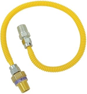 BrassCraft ProCoat 1/2 in. MIP x 1/2 in. Dia. MIP Stainless Steel 24 in. Connector