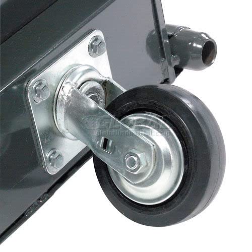 Platform Truck w/Steel Deck by Global Industrial – 48"L x 30"W x 5.46"H, Alloy Steel, Gray, Model 952113