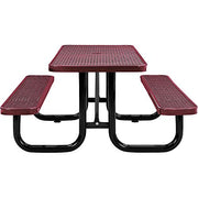 Global Industrial Red / 72 x 30 x 29.5 inches / Industrial Picnic Tables