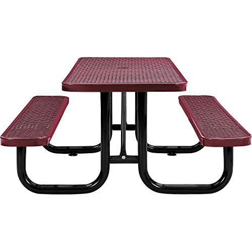 Global Industrial Red / 72 x 30 x 29.5 inches / Industrial Picnic Tables