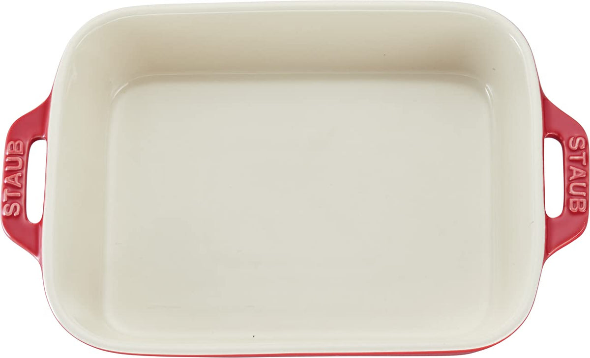 Ceramic 7.5" x 6" Rectangular Baking Dish - Cherry by STAUB – 7.5x6-inch, Ceramic, Cherry, Model 40508-585