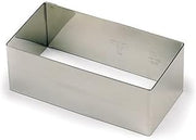 PADERNO World Cuisine High-Sided Rectangle Stainless Steel Pastry Ring, 4-3/4-Inch by 2-3/8-Inch