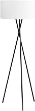 Monarch Specialties 9756, Black Cream Shade, Contemporary Lighting 62" H Tripod Floor Lamp Metal Ivory, 22" L x 22" W x 62.25" H