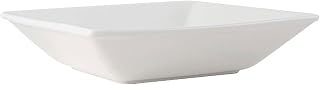 Tuxton Napa Pearl White 38-Ounce Square Bowl, Case of 12, White; Scratch Resistant; Chip Resistant; Lead & Cadmium Free; Dishwasher, Microwave, Oven Safe