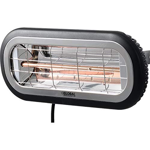 Infrared Patio Heater by Global Industrial – Aluminum, Black, Model MINI