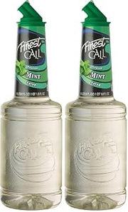 Finest Call Premium Mint Flavored Syrup Drink Mix, 1 Liter Bottle, 2 Pack