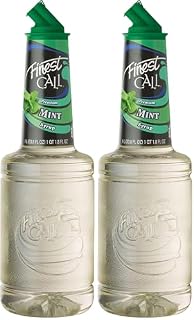Finest Call Premium Mint Flavored Syrup Drink Mix, 1 Liter Bottle, 2 Pack