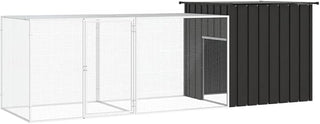 vidaXL Chicken Cage Anthracite 118.1"x35.8"x39.4" Galvanized Steel