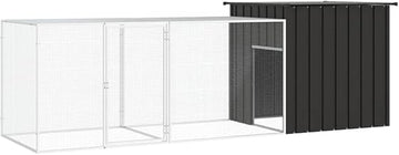 vidaXL Chicken Cage Anthracite 118.1"x35.8"x39.4" Galvanized Steel