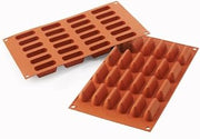 Silikomart Professional SF125 Silicone Mold, Gianduiotto 0.47 Ounce, 2 Inch x 11/16 Inch x 15/16 Inch High, 24 Cavities