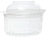 Disposable Plastic Cups with Hinged Dome 12 oz Clear PETE - 4" Dia x 3 3/4" D 250 Per Case