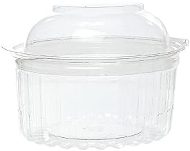 Disposable Plastic Cups with Hinged Dome 12 oz Clear PETE - 4" Dia x 3 3/4" D 250 Per Case