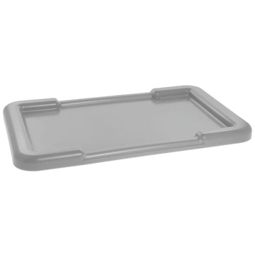 Lid for Hubert Stacking Tote. Grey Plastic - 25 1/4"L x 16 1/4"W by CLARTEC CORP – Plastic, Grey, Model SNL-LID