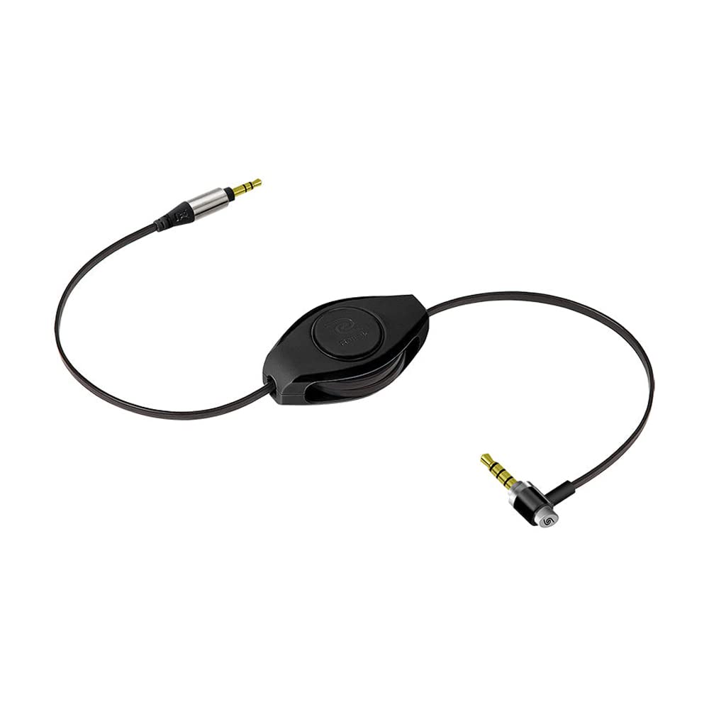 5-Foot Retractable Microphone and Auxiliary Cable by ReTrak – 6- Feet, With Microphone, Model ETPRAUXMIC
