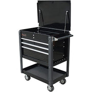 Professional Series 4-Drawer Flip-Top Utility Service Cart by Homak – 4-Drawer Service Cart, Alloy Steel, Black
