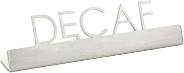 American Metalcraft SSD5 Stainless Steel Sign, Decaf