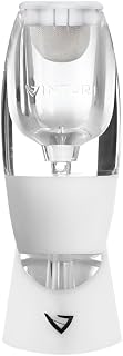 Vinturi Classic Essential Wine Aerator Pourer and Decanter Provides Enhanced Flavors with Smoother Finish Features Easy to Grip Silicone Body and No-Drip Stand, White