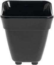 HUBERT Food Pan1/6 Size Black Curveware Pan - 5 1/2"L x 5 1/2"W x 6"D