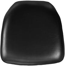 Flash Furniture Hard Vinyl Chiavari Chair Cushion, Black, 100-Pack | Fits Chiavari Chairs, Weddings And Banquet Events, Hard Foam, Wipe-Clean Vinyl