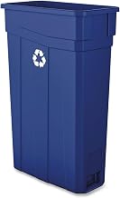 Boardwalk Slim Recycling Container, 23 gal, Blue, Polypropylene