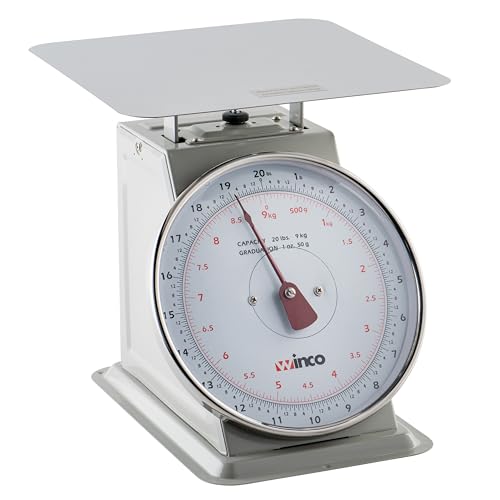 Winco 20 Pound / 8" / White, Steel Scales